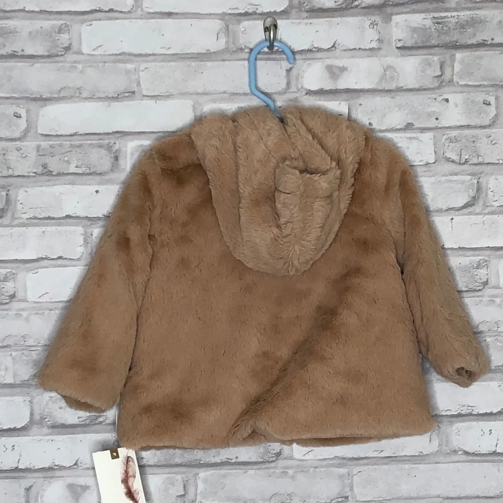 Jessica Simpson girls faux fur jacket, NWT 18m